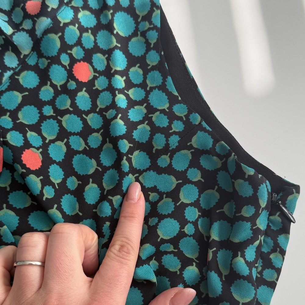 Anthropologie Romantic Ruffled Wrap Dress Floral Print Cocktail Party Size 4‎ - Picture 15 of 16